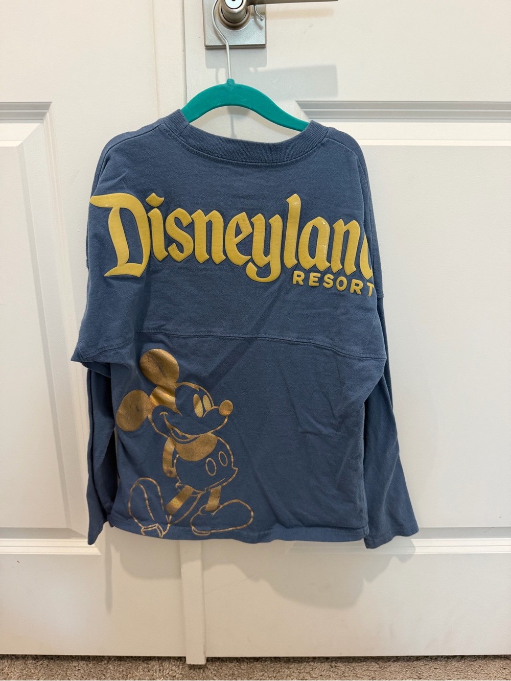 Disneyland Kids Long-Sleeve Blue Top with Yellow Mickey Accent Spirit Jersey - Picture 3 of 3